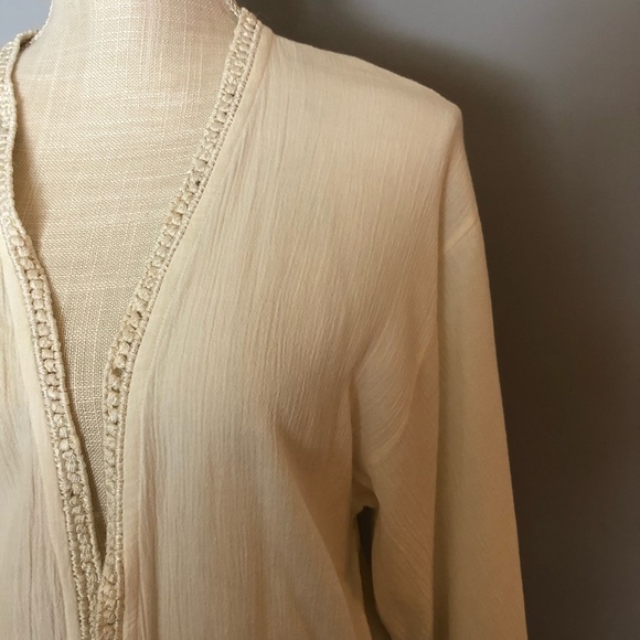 EUC. Calypso St. Barth open front fringe sleeve kimono. O/S - Picture 3 of 8